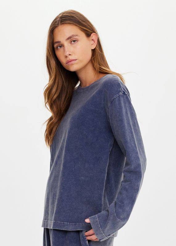 The Upside, Soho Malli Long Sleeve Top, Blue