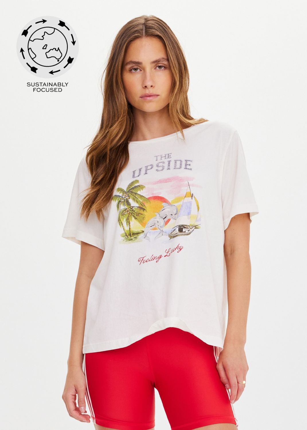 The Upside, Feeling Lucky Tee, White