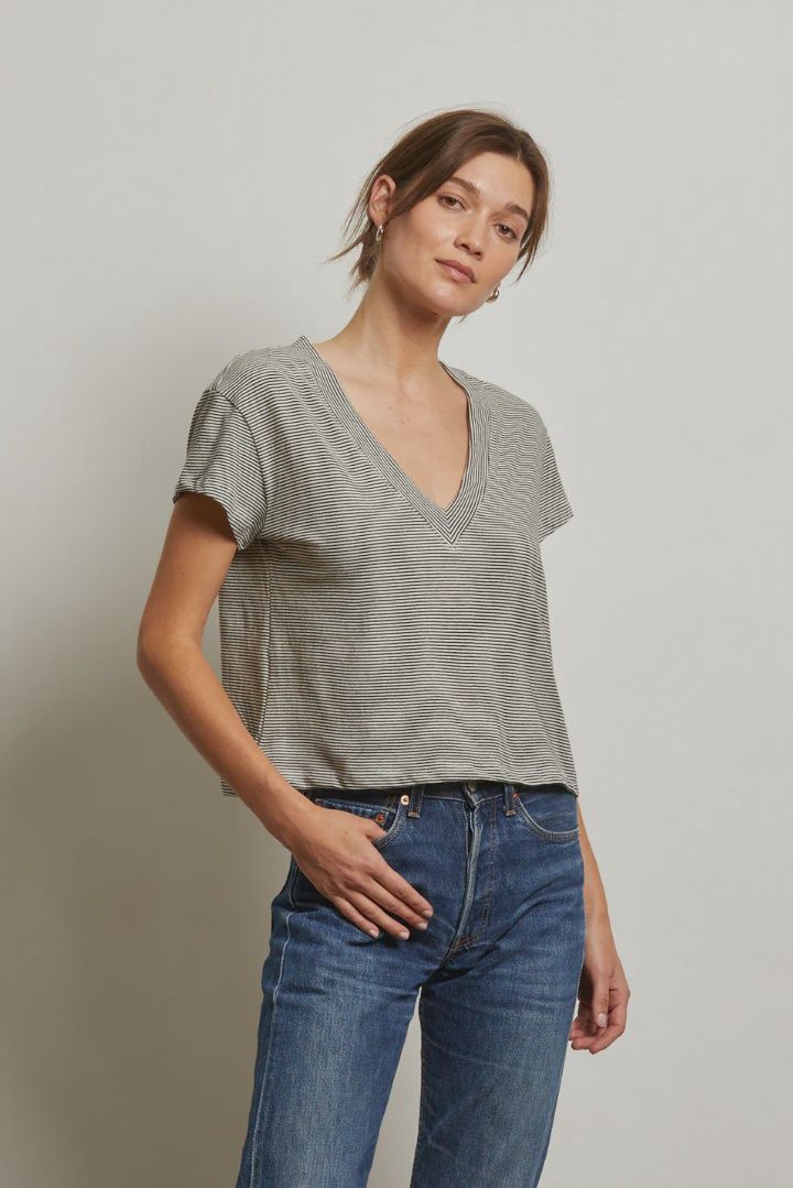 Perfect White Tee, Rosie Linen V Neck