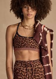 The Upside, Malawi Badu Crossback Bra, Leopard