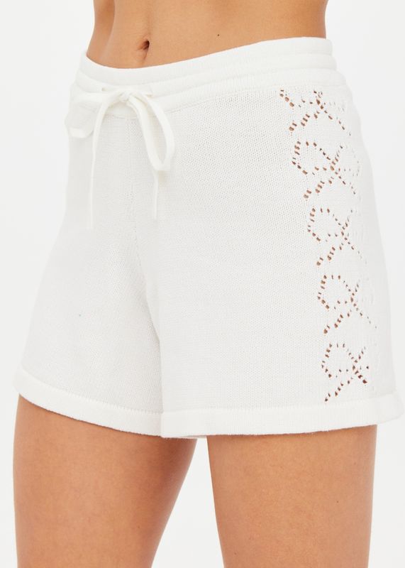 The Upside, Lavalliere Rosie Knit Short, White, Medium