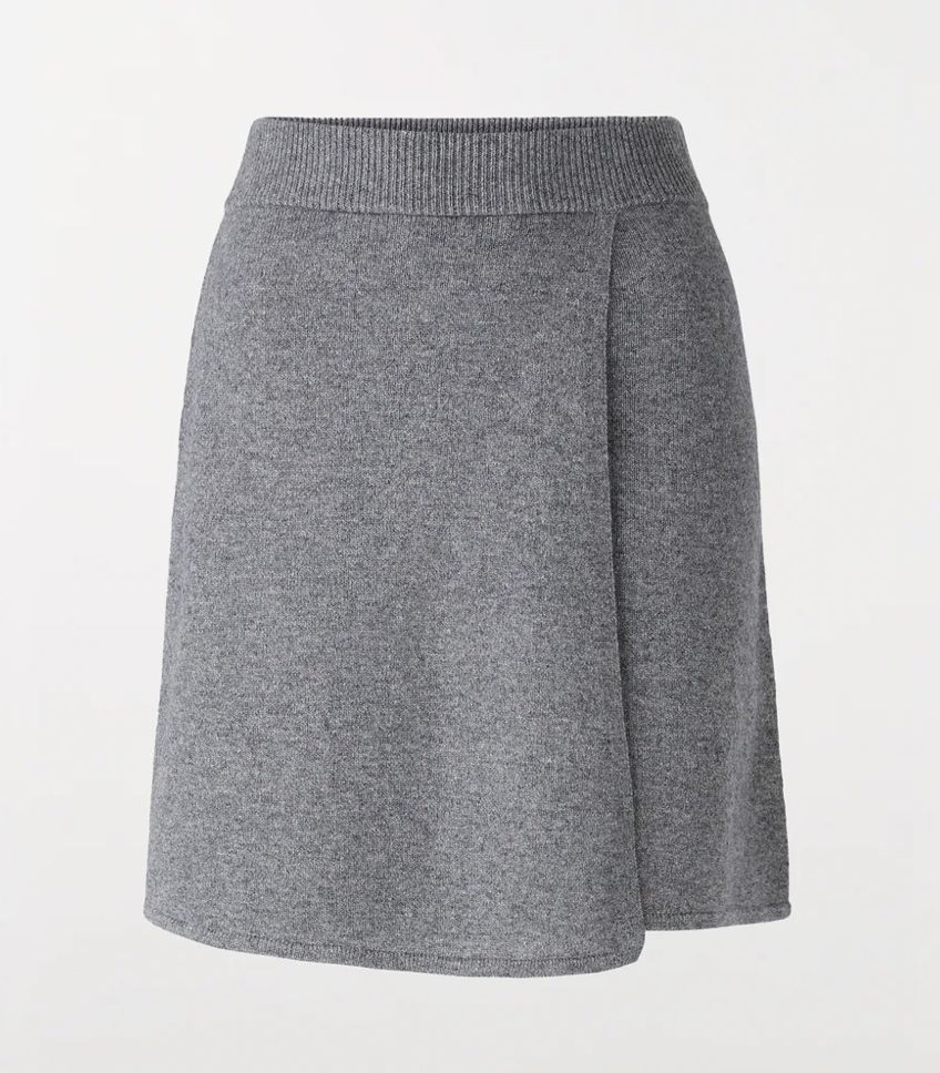Oui, 88757, Grey Skirt, Size 36