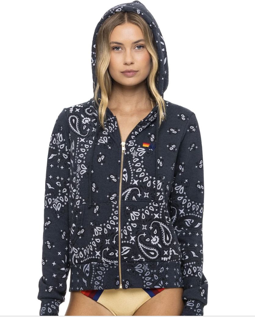 Aviator Nation, Bandana Zipped Hoodie