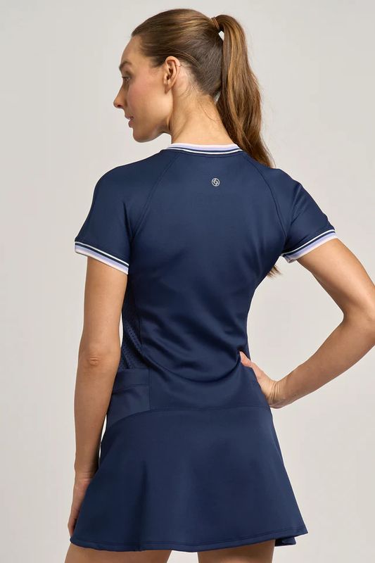 Lija, 3226, Slick Dress, Dark Navy/Multi