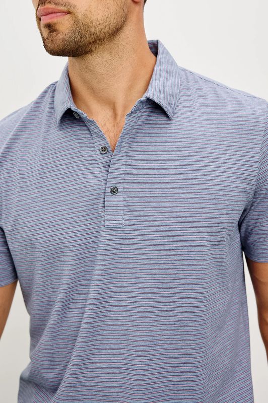 Rails, Merced Golf Polo, COSMOS HIBISCUS STRIPE