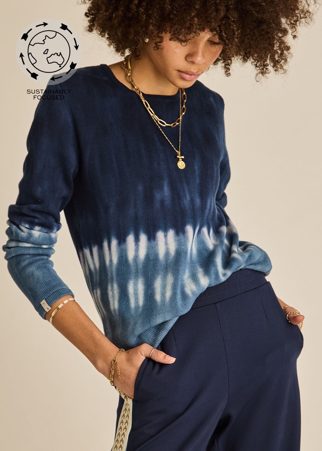 The Upside, SEEKER AMANA LONG SLEEVE KNIT, TieDye