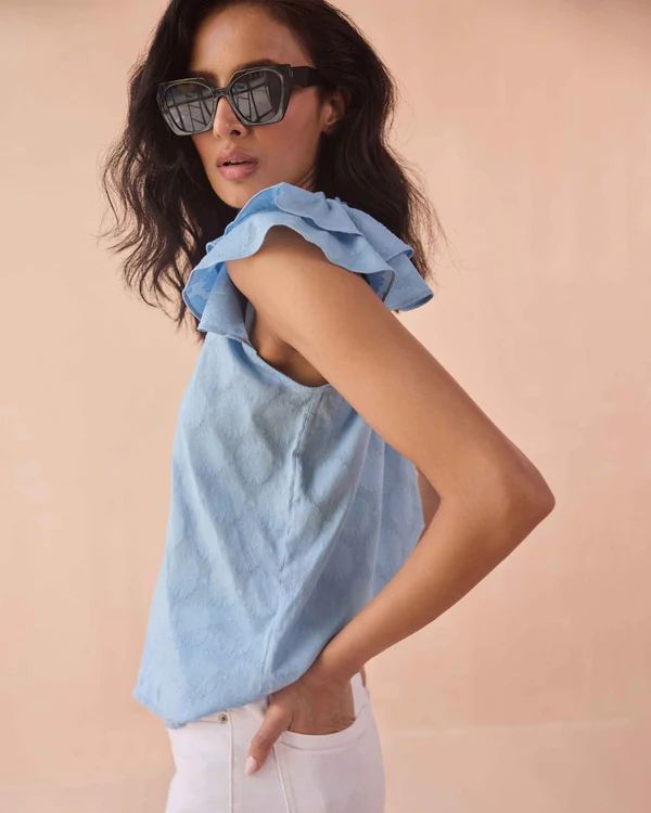 Omika, Wilora Blouse, Tate Hydrangea