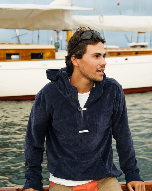 Amundsen, Mens Comfy Cord Hood, Faded Navy