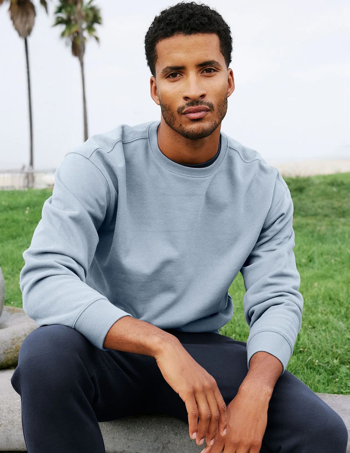Beyond Yoga, NF799, Luxefleece Men's Crew Pullover