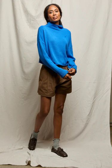 Perfect White Tee, Kiki Mock Neck Sweater