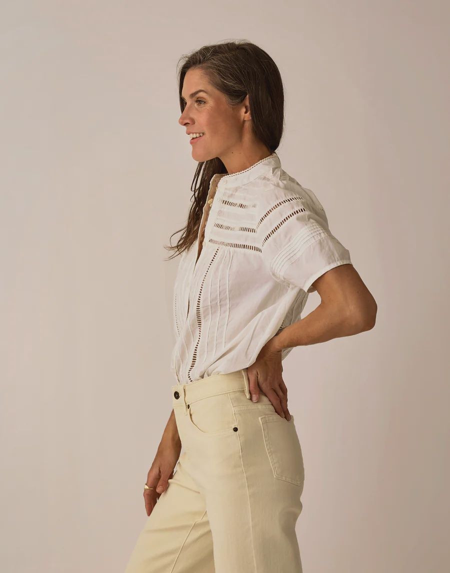 Carve Designs, Gabby Voile Top, Cloud