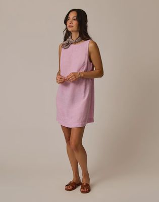 Carve Designs, Scottie Linen Dress, Violet Chambray