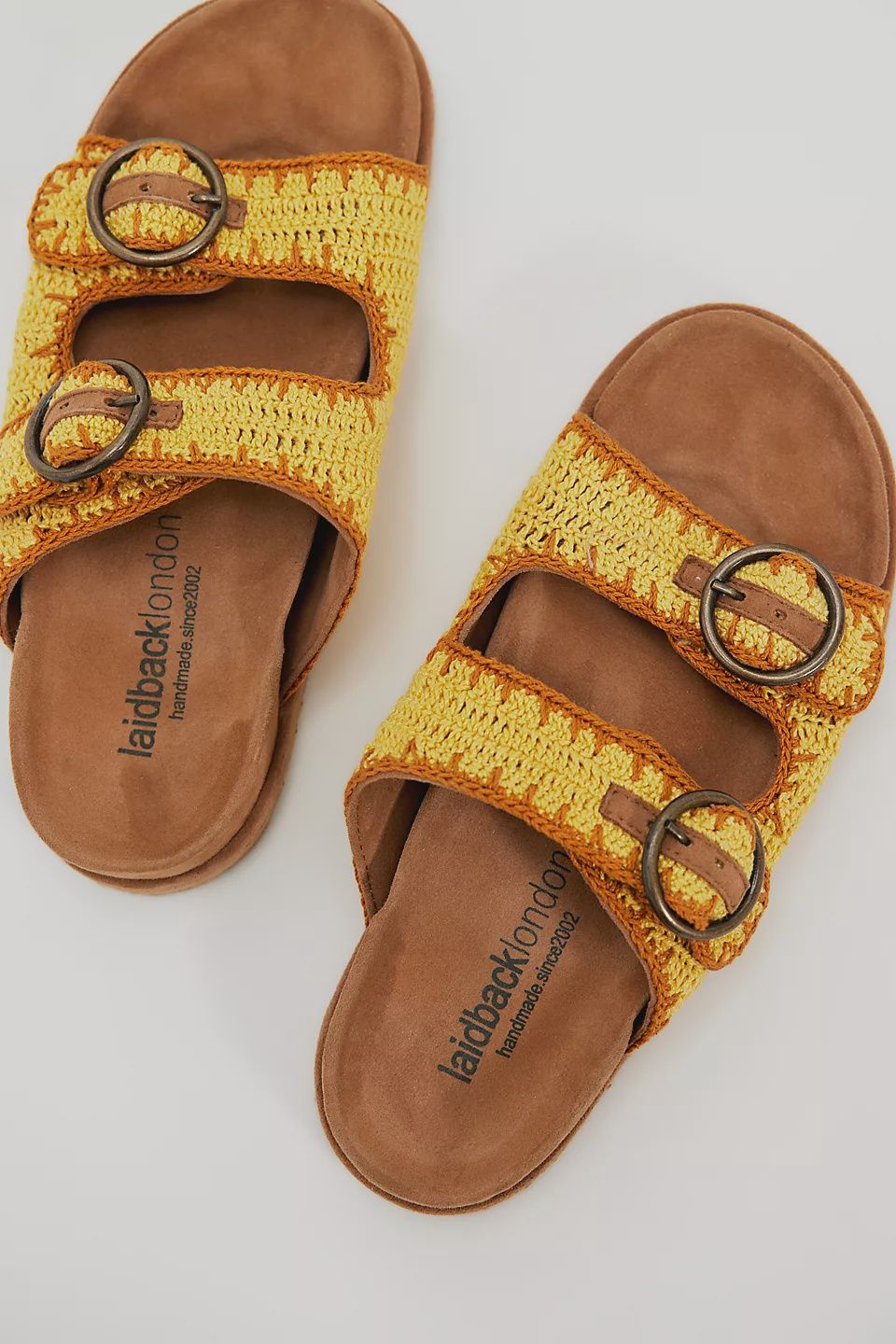 Laid Back London, Clay Sandal, Mustard Suede