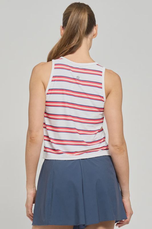 Lija, 1995, Shift Tank, Hibiscus Stripe