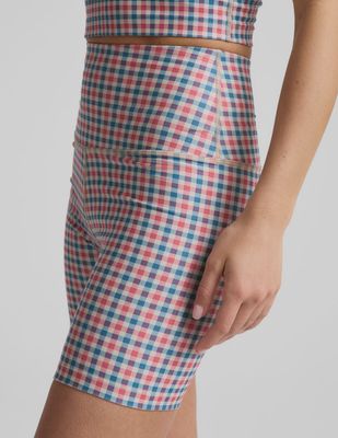 Beyond Yoga, Keep Pace Biker Short, Sunwashed Gingham