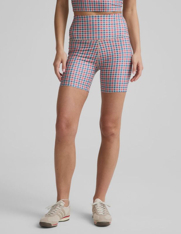 Beyond Yoga, Keep Pace Biker Short, Sunwashed Gingham