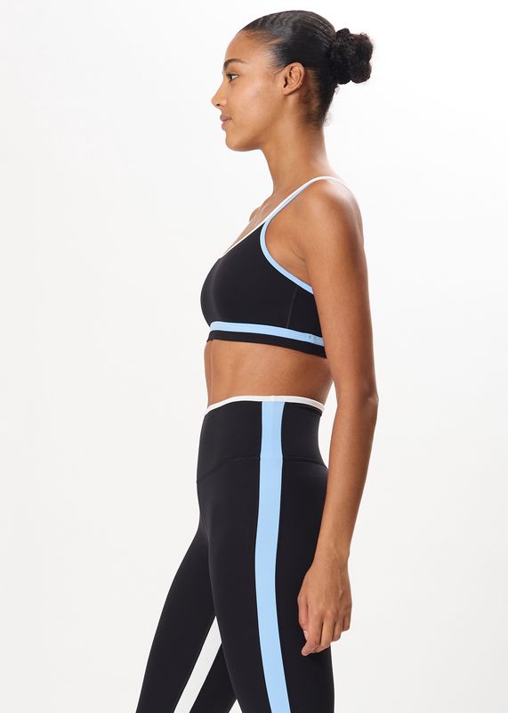 Splits59, Eva Double Strap Bra, Black/Skylight