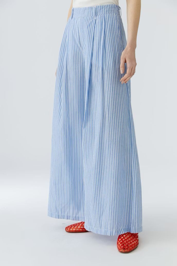 Oui, 98658, LIght Blue/White Pant