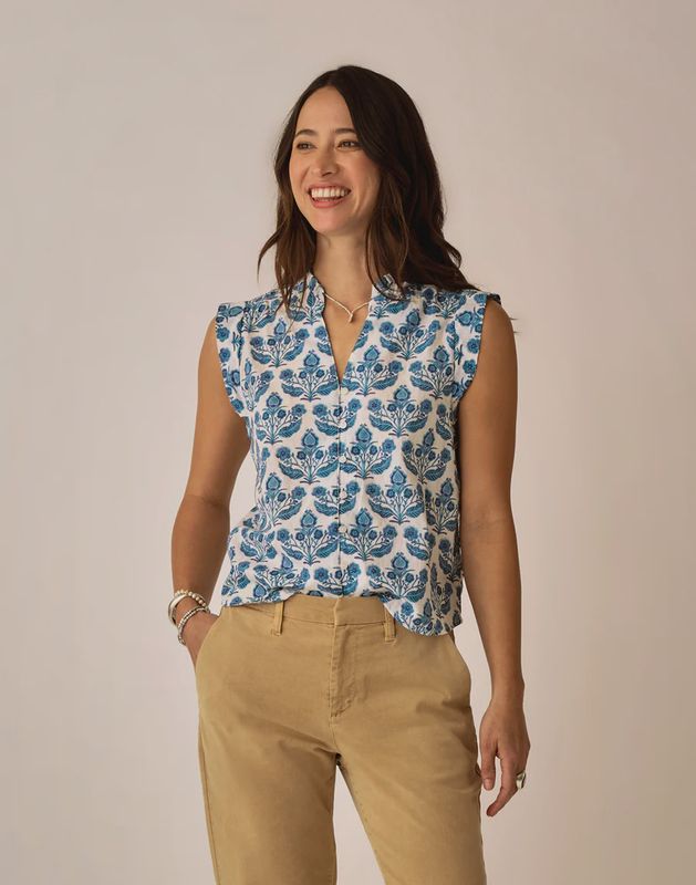 Carve Designs, Reagan Top, Folk Floral: