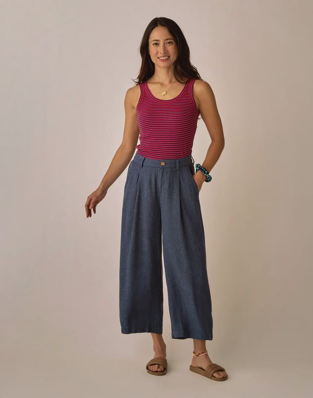 Carve Designs, Suki Linen Pant, Captain Chambray
