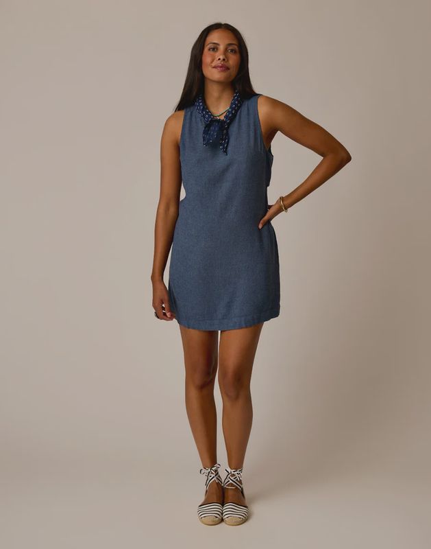 Carve Designs, Scottie Linen Dress, Captain Chambray