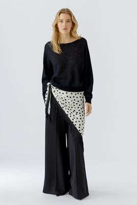 Oui, 99257, Scarf, White/Black