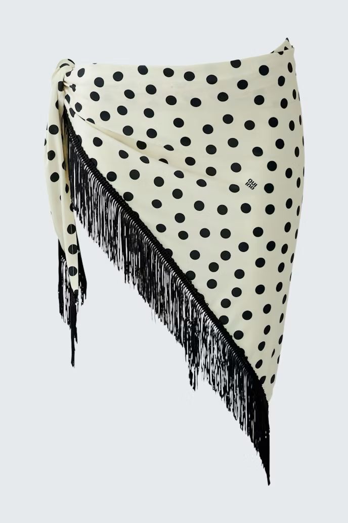 Oui, 99257, Scarf, White/Black