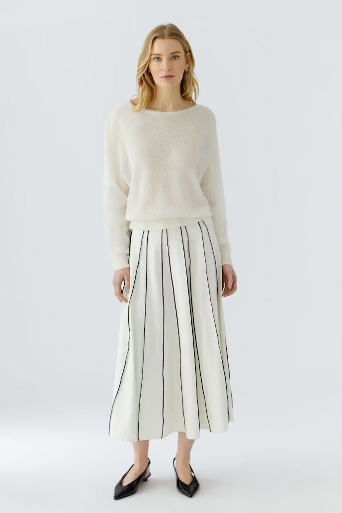Oui, 98760, Skirt, White/Black