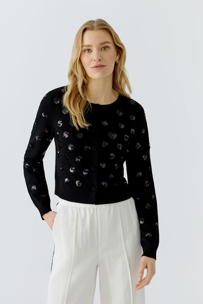 Oui, 97984, Cardigan, Black