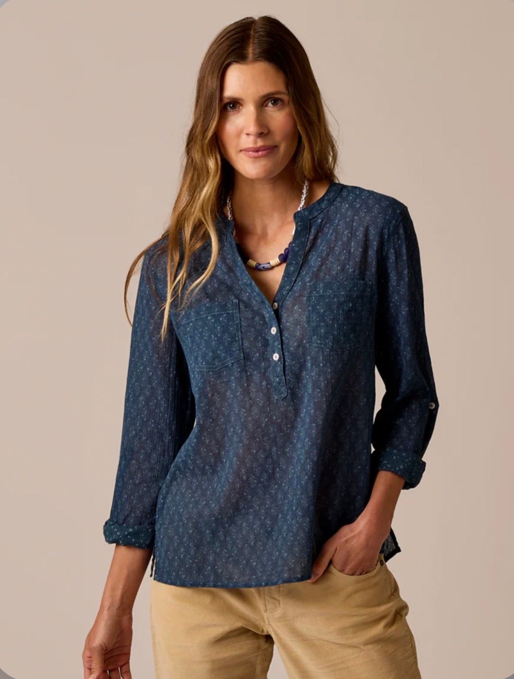 Carve Designs, Dylan Gauze Shirt, Orion Fleur