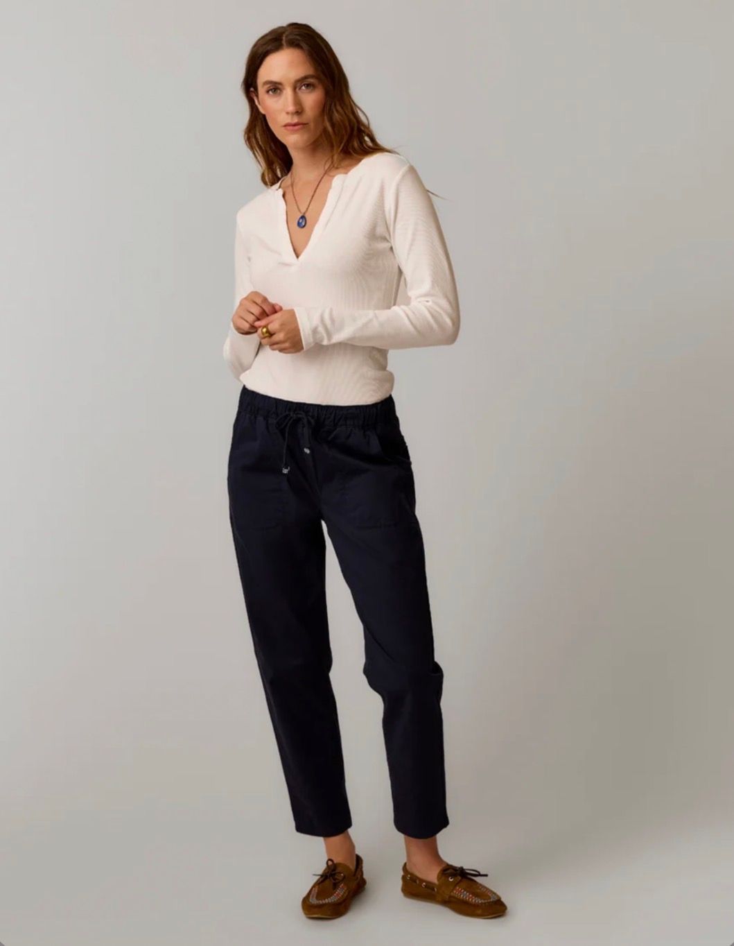 Carve Designs, Zoe Twill Pant, Dark Sapphire