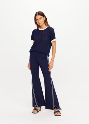 The Upside, Joyella Paneled Flare Pant, Navy