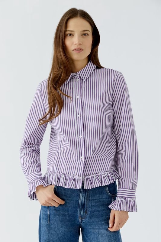 Oui, 99104, Blouse, White/Violet