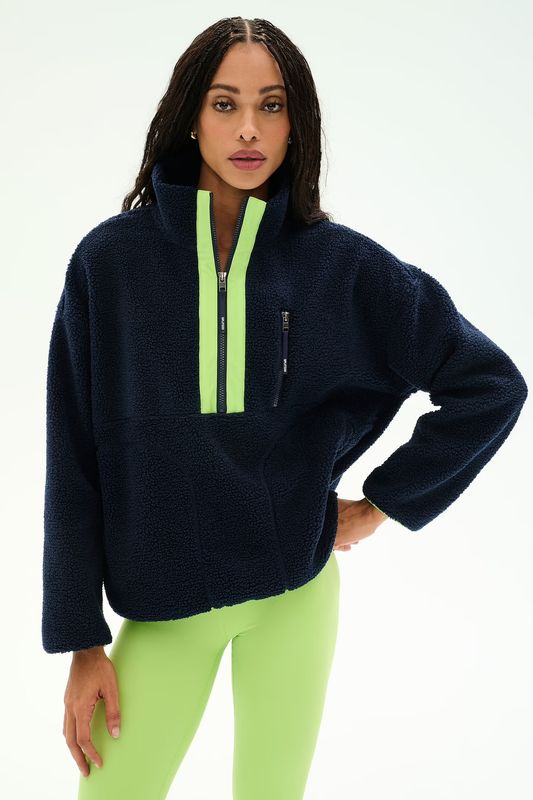 Splits59, Reese Pullover, Indigo/Limeade