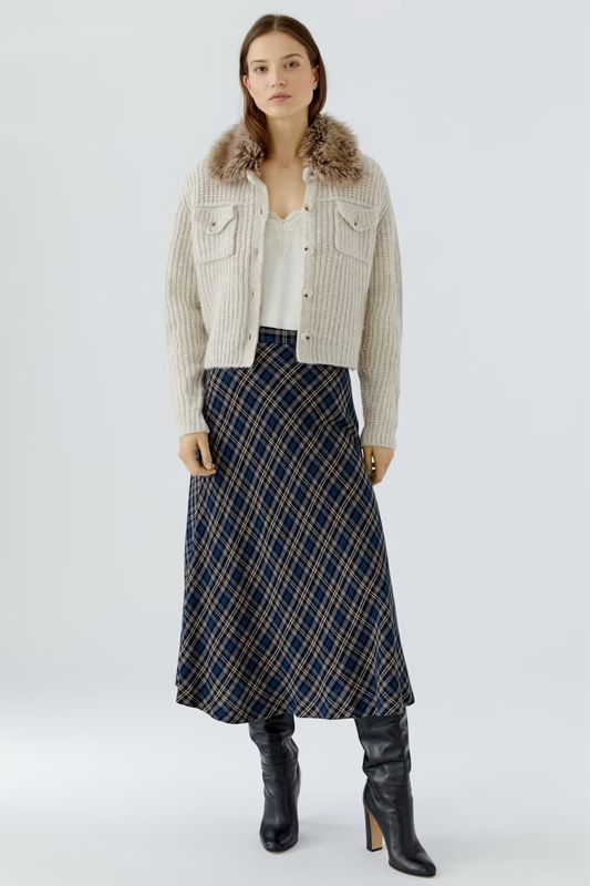 Oui, 98024, Cardigan with detachable collar