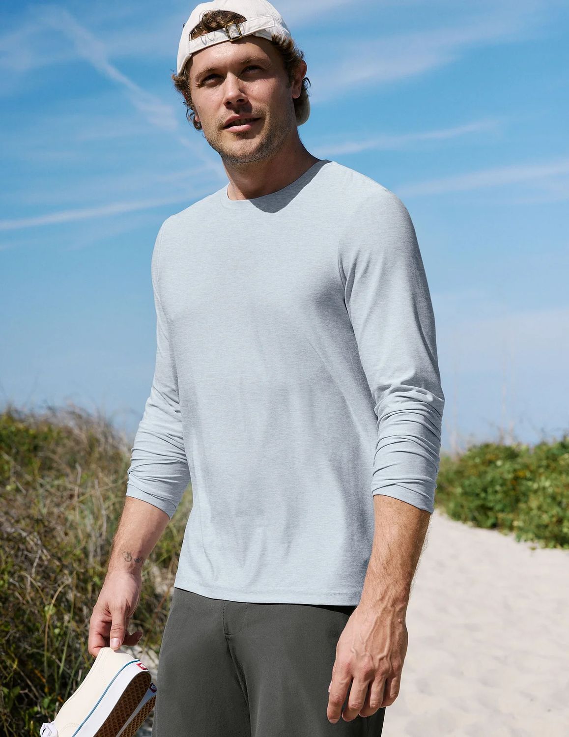 Beyond Yoga, Always Beyond Men's Long Sleeve Crew
