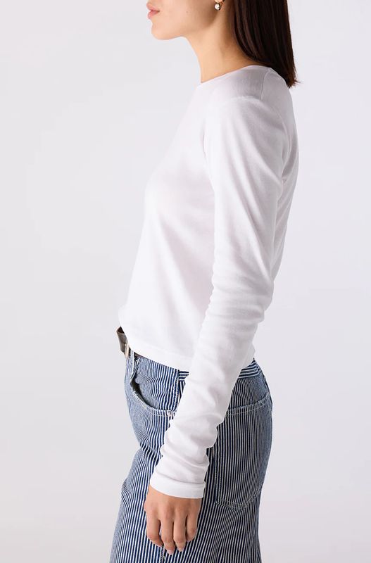 AMO Denim, Jade Long Sleeve, White
