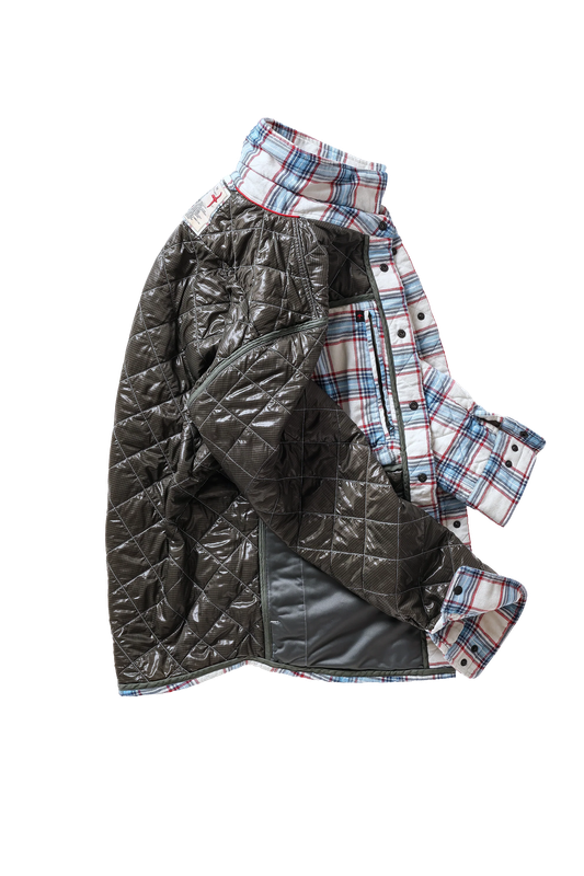 Relwen, Quilted Flannel Shirt Jacket
