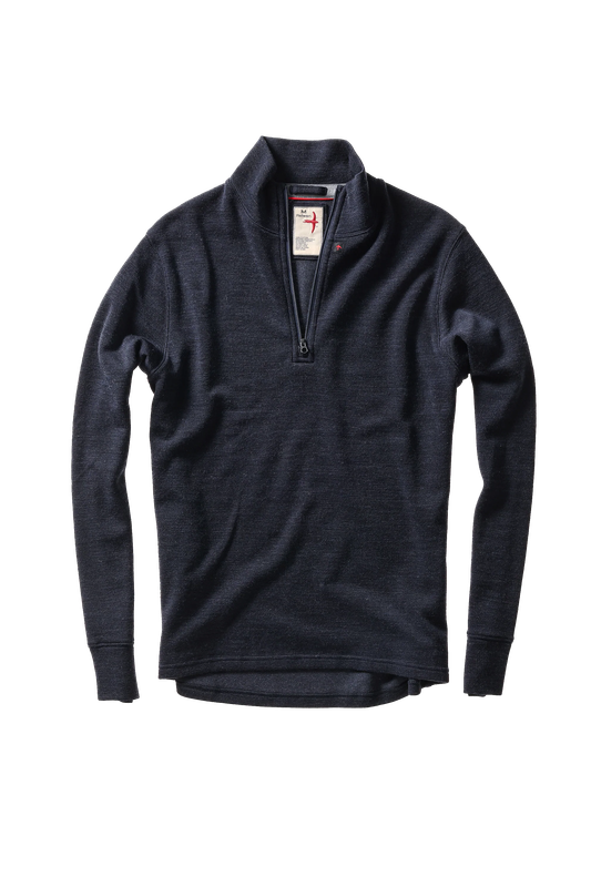 Relwen, Wool/Cotton Quarter Zip