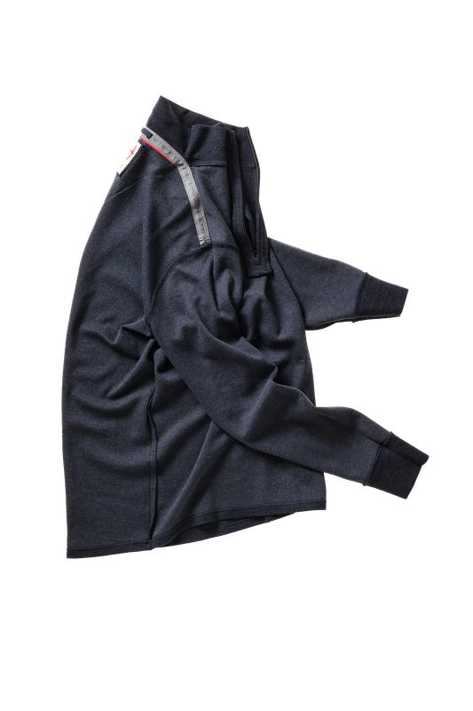 Relwen, Wool/Cotton Quarter Zip
