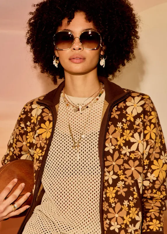 The Upside, COPACABANA MARGOT KNIT JACKET, Floral