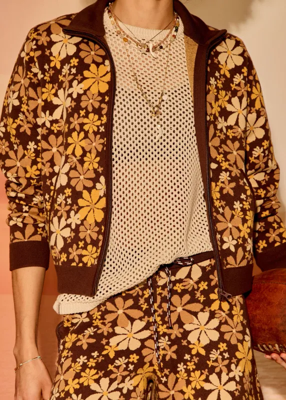 The Upside, COPACABANA MARGOT KNIT JACKET, Floral