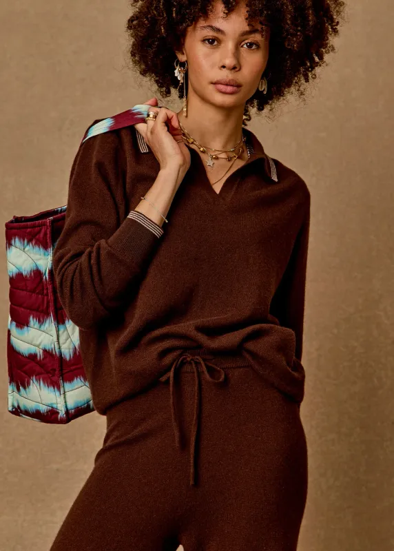 The Upside, COCO LUNA CASHMERE KNIT TOP, Chocolate