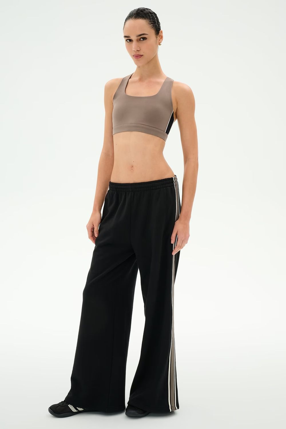 Splits59, Dallas Wide Leg Sweatpant, Black/Lentil