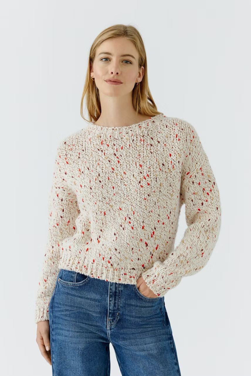 Oui, 99841, White/Yellow Pullover