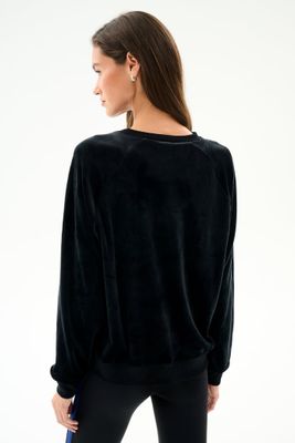 Splits59, JOY VELOUR CREWNECK, Black