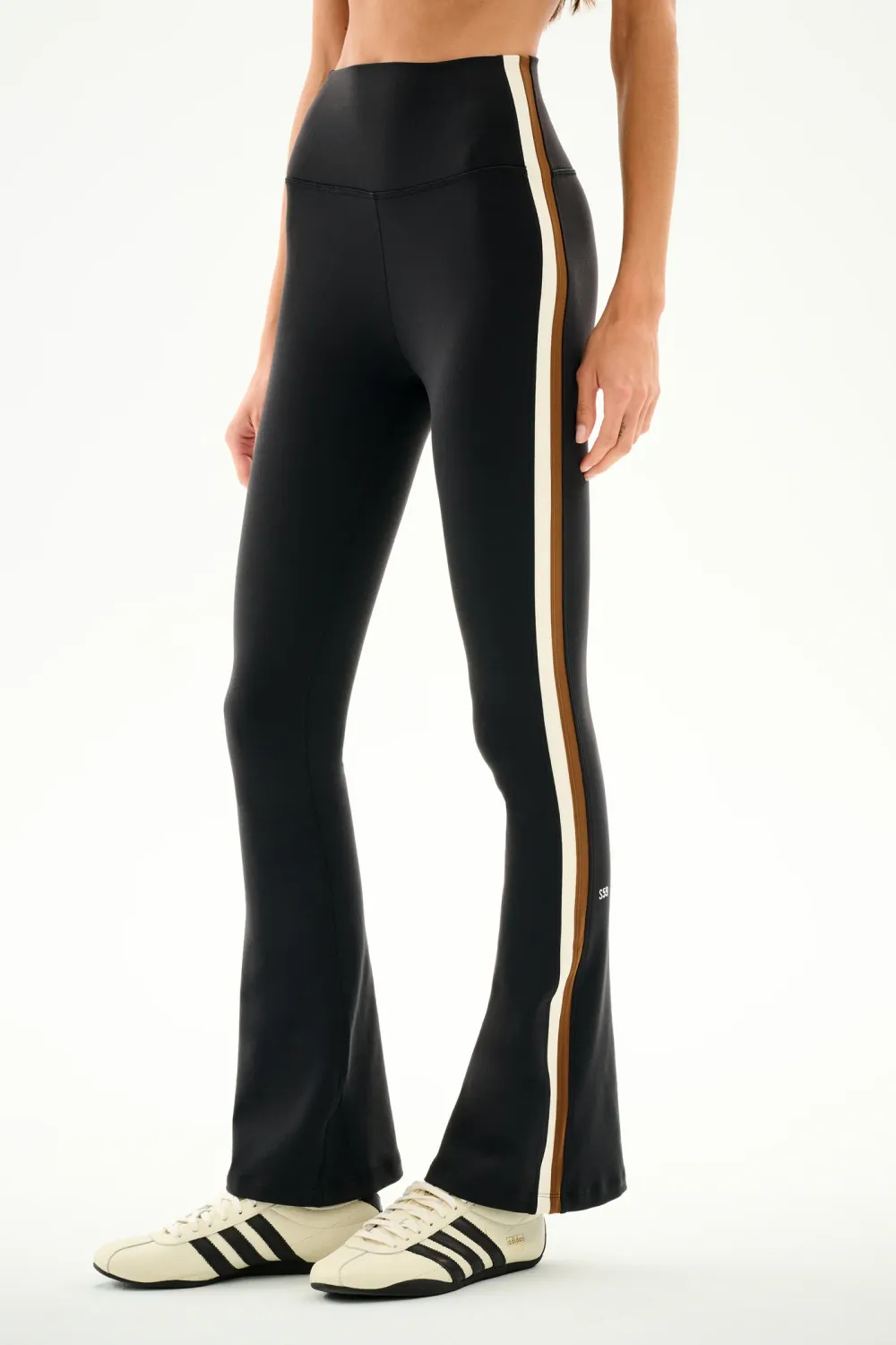 Splits59, RAQUEL HIGH WAIST SUPPLEX FLARE 30, Black/Creme