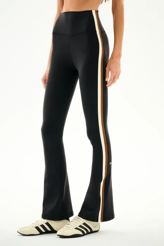 Splits59, RAQUEL HIGH WAIST SUPPLEX FLARE 30, Black/Creme