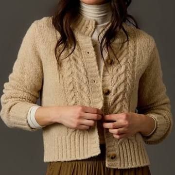 Carve Designs, Poppy Cropped Cardigan, Linen