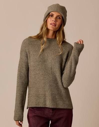 Carve Designs, Olivia Plush Sweater, Dark Olive Birdseye